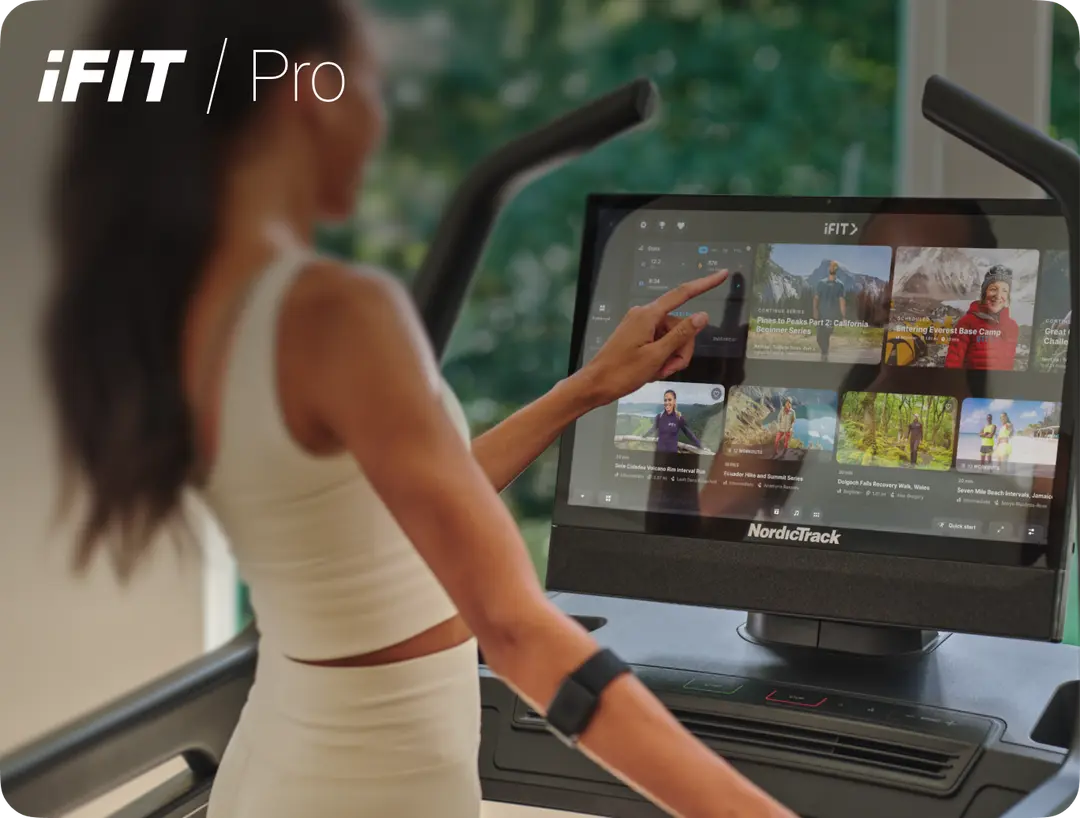iFIT Pro on built-in equipment touchscreen